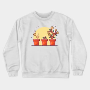 Investment money cartoon Crewneck Sweatshirt